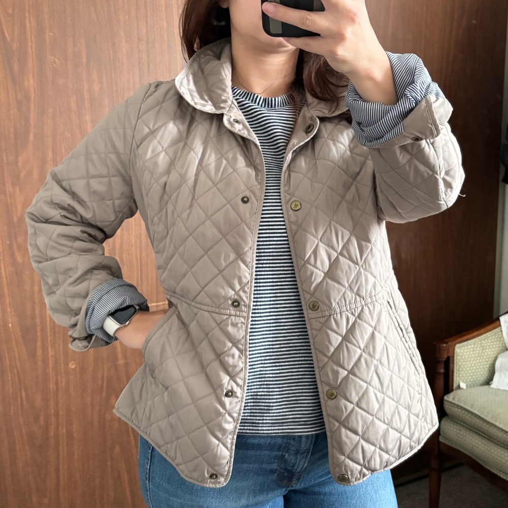 Ralph Lauren Quilted Light Grey Jacket